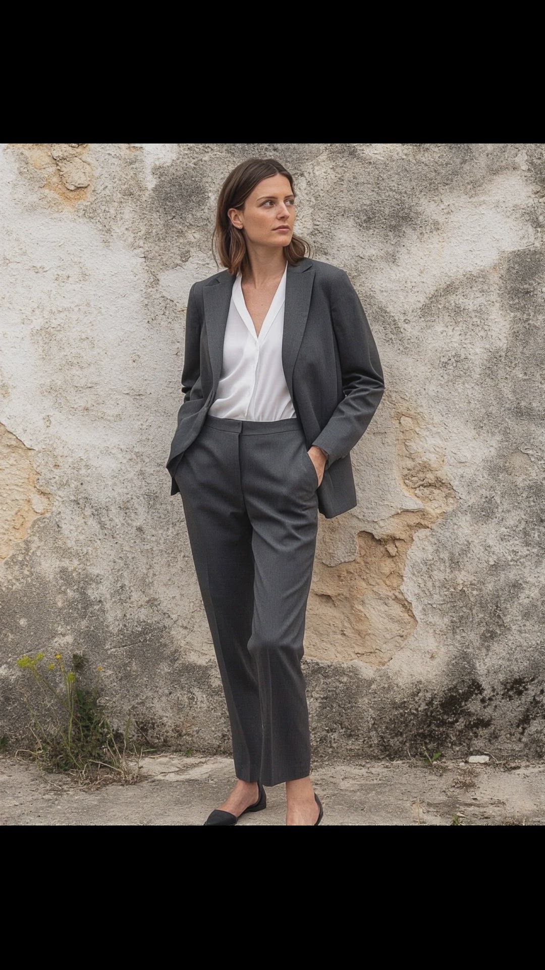 Business Grey Pantsuit