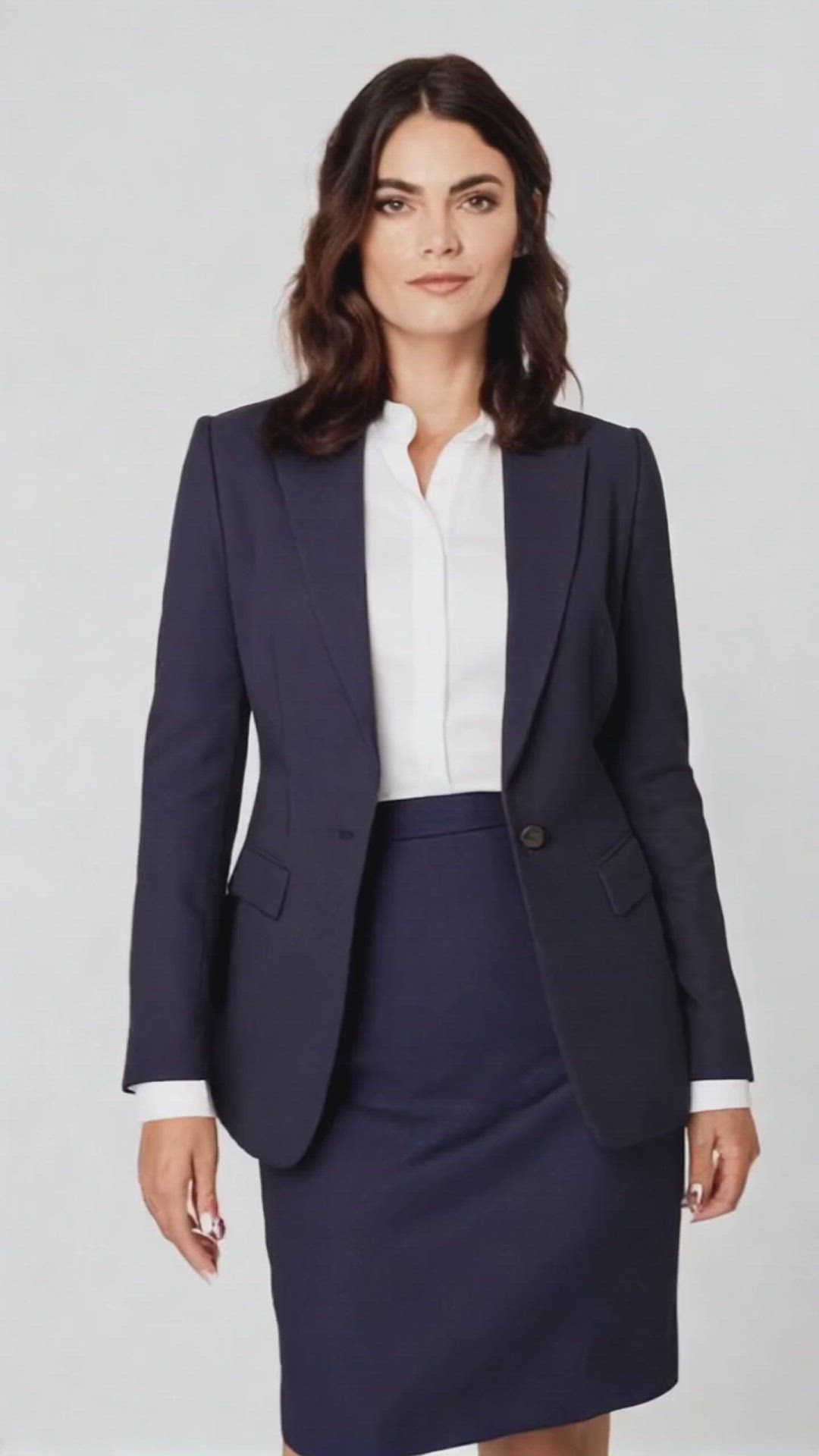 Navy Skirt Suit Sumissura
