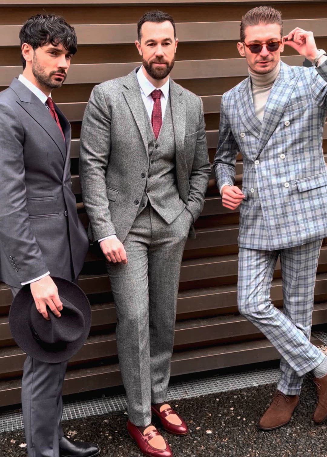 Paul Smith × Loro Piana Super 120'sスーツ S Loro Piana light gray tartan super 120s Pure wool double-breasted Suit